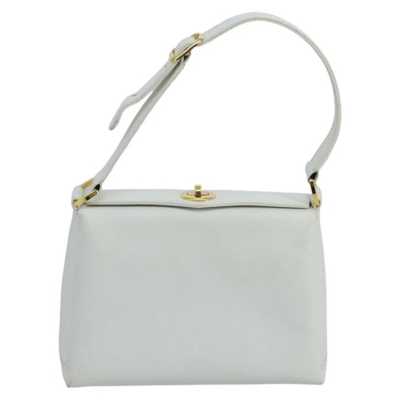 GUCCI Hand Bag Leather White Gold - Picture 1 of 15